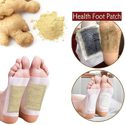 Kinoki Detox Foot Pads - Ginger & Salt Adhesive Patches for Foot Care, Body Cleansing, Pain Relief