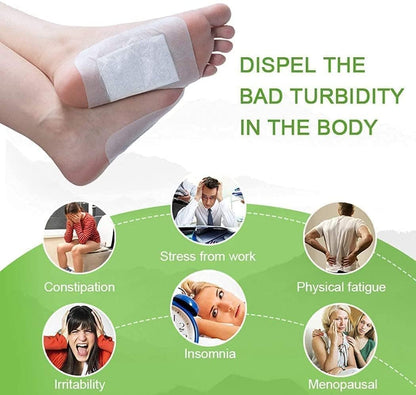 Kinoki Detox Foot Pads - Ginger & Salt Adhesive Patches for Foot Care, Body Cleansing, Pain Relief