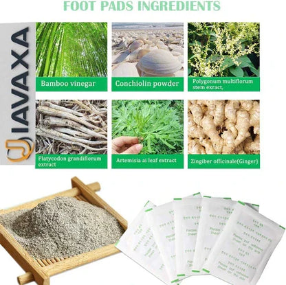 Kinoki Detox Foot Pads - Ginger & Salt Adhesive Patches for Foot Care, Body Cleansing, Pain Relief